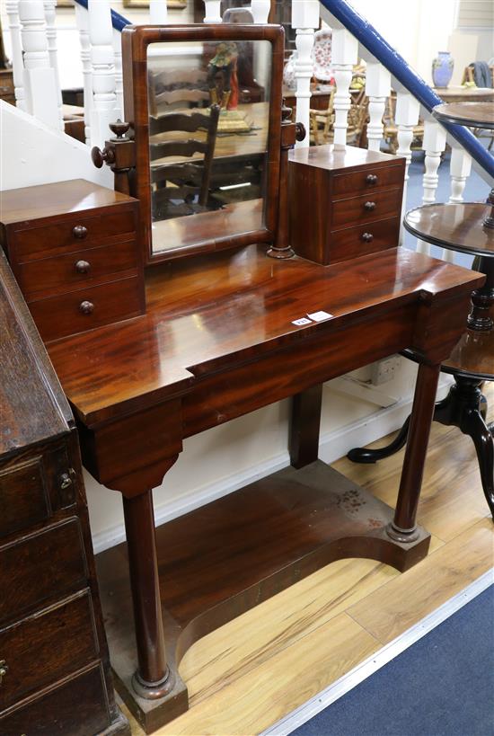 A 19th century mahogany dressing table, W.96cm